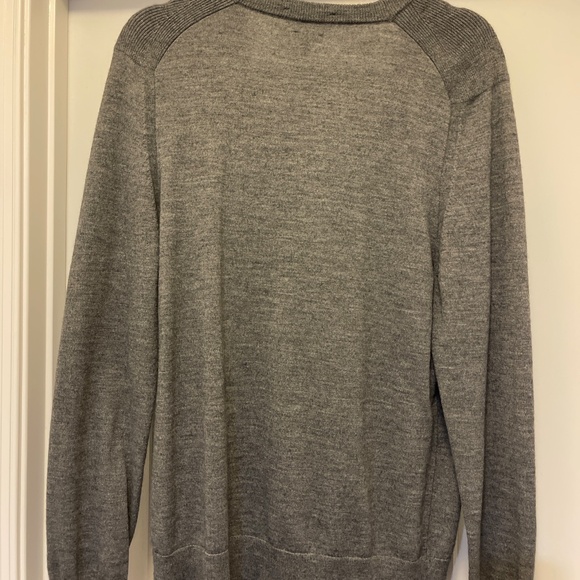 Express Merino Wool Blend Cardigan | Gray Button-Up Sweater | Size Large - Picture 2 of 3